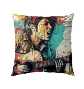 Guitar Speaks, I Listen Outdoor Pillow - Beyond T-shirts